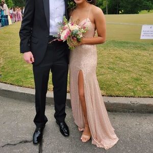 Gold/Rose Gold Prom dress